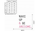 Wake Up and Be Awesome Quotes Wall Decal Motivational Vinyl Art Stickers